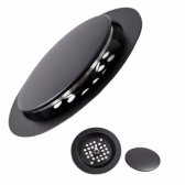 Ralo Click P/banheiro Redondo Preto Black 10x10 Veda Cheiro