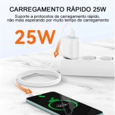 Carregador Turbo de Celular 25W Duplo Entrada Tipo C/ IOS/ V8 Hmaston Y24-1/2/3 Original