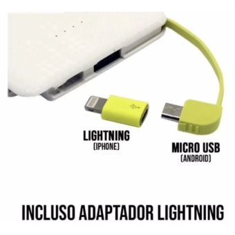 Carregador Portátil Pineng Power Bank 5000mah com adaptador iPhone,V8