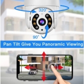 Camera Ip Wifi Externa Hd Sensor De Movimento Ptz Speed Dome a Prova Agua Zoom 2 Antena