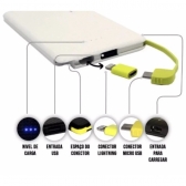 Carregador Portátil Pineng Power Bank 10.000mah com adaptador iPhone,V8
