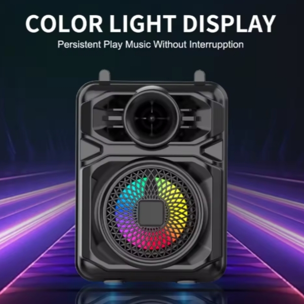 Caixa De Som Outdoor Karaoke Speakers Sem Fio Especializado em Mini Função De Rádio Com Suporte Pra Celular - ZQS1367